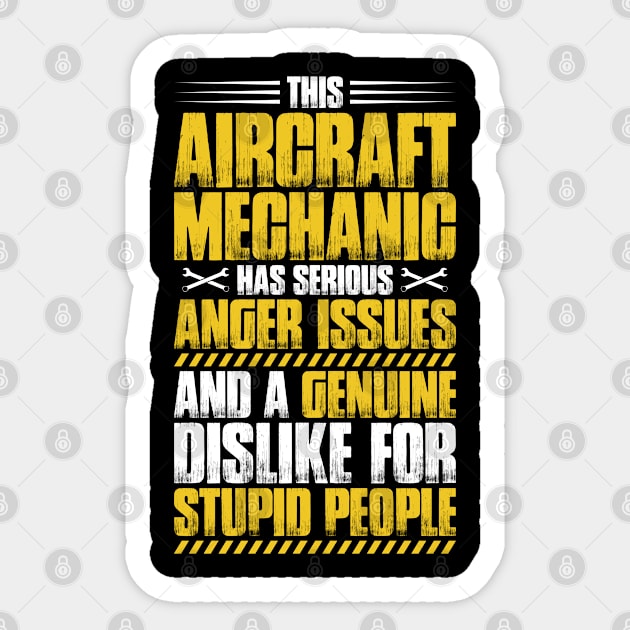 Aircraft Mechanic Aviation Maintenance Technician Sticker by Krautshirts